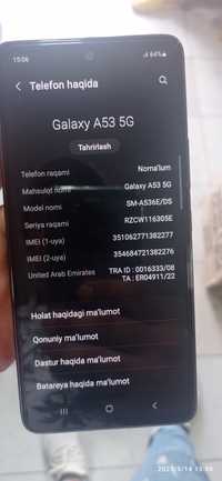 Samsung a53 ideal xolati zor kameralar tiniq. Ogan baraka topadi