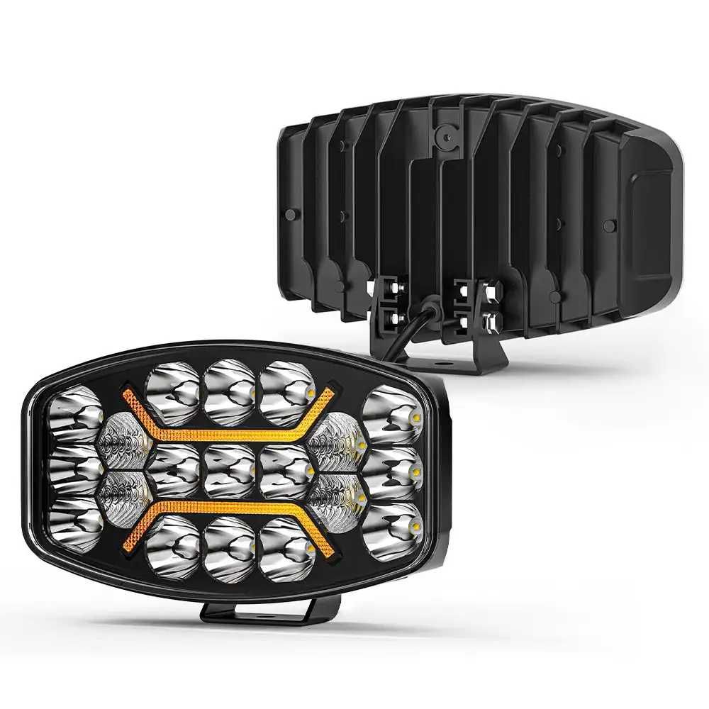LED мощен диоден фар 12-24V за камиони трактори джипове 10C02