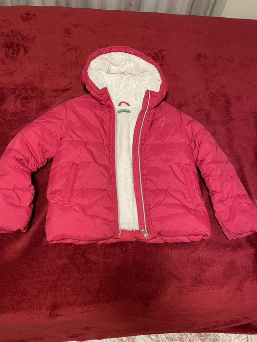 Geaca iarna fete United Colors of Benetton, marimea 7-8 ani, 130 cm