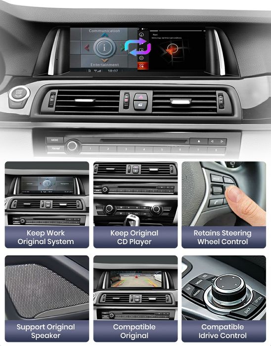 Navigatie Android dedicata BMW Seria 5 F10, F11  CIC/NBT (2011-2016)