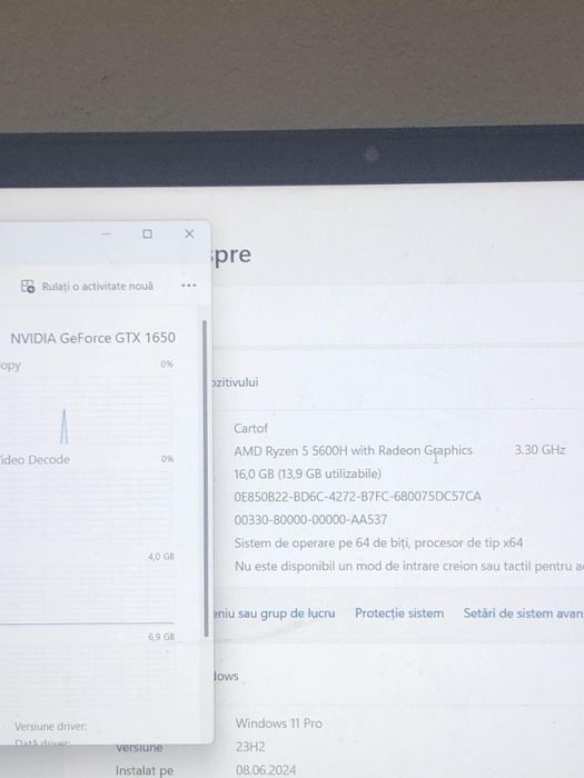 Lenovo Ryzen 5 5600h gtx1650 16gb ram 500gb ssd m2