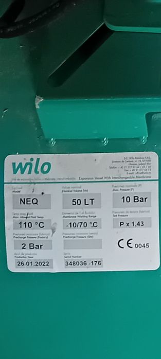 Vând hidrofor wilo de 50 L