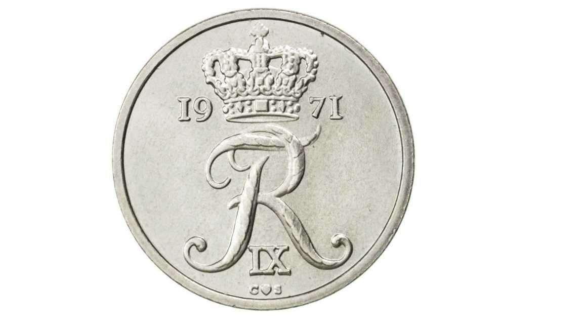 Монета "10 эре" (Дания, 1971)