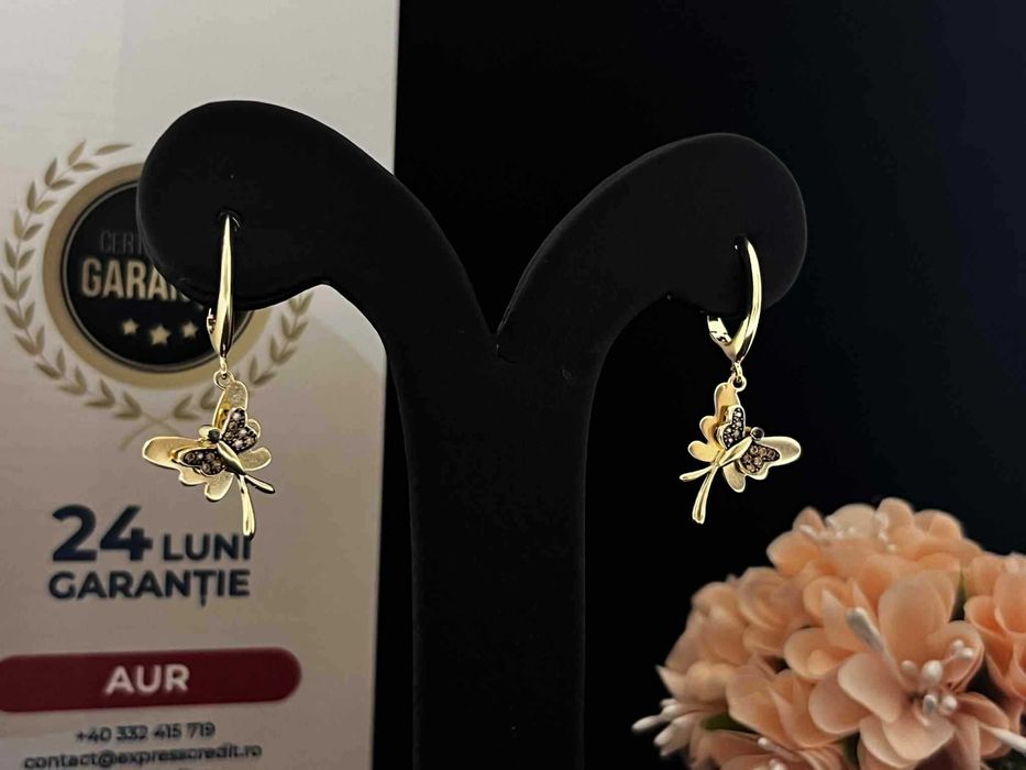 Cercei Aur 14k 4.09g (AG16 Moldova b31744)-Garantie 2 ani!