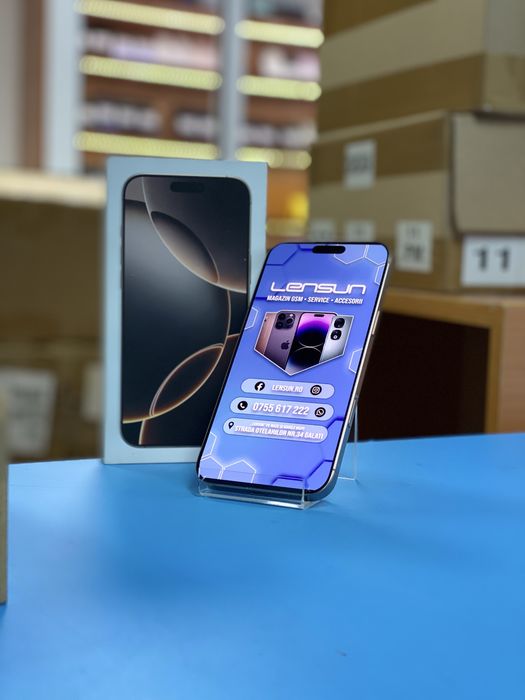Apple iPhone 16 Pro Max 100% 256GB, Garantie 12 luni | Lensun