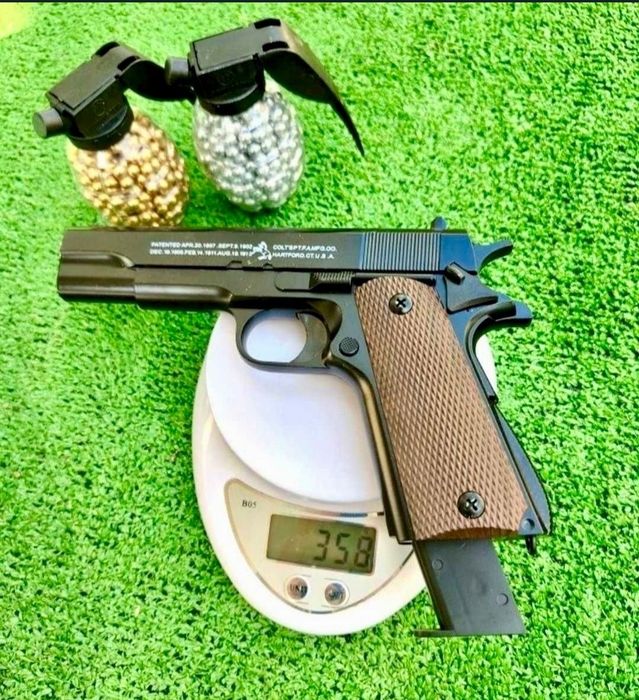 Pistol cu bile metalic ARC Spring model C8 6mm + bile plastic 500buc