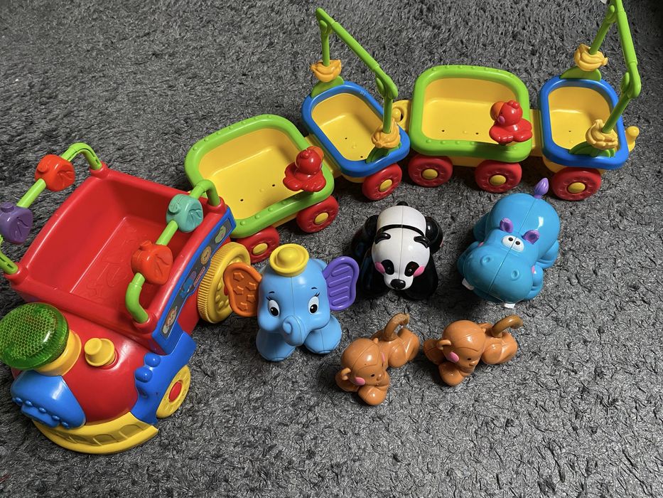 Tren Fisher Price cu animale și sunete/ Camioane/ Mașini/ Tractor