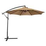 Umbrelă de Grădină 3m, Reglabilă, Suport Inclus Maro