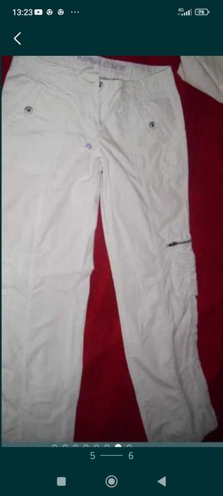 Pantaloni albi diferiți mar M-L