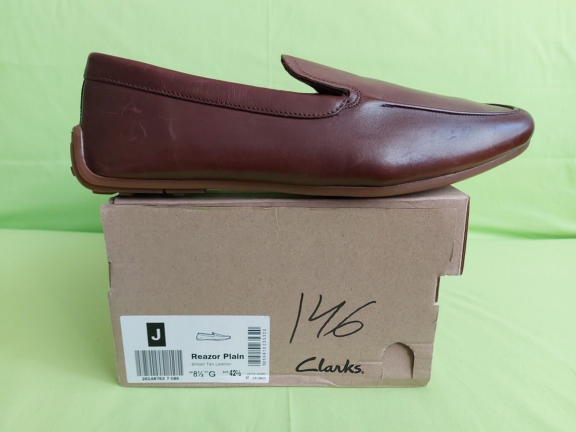 Clarks-42.5н-НОВО-Естествена кожа