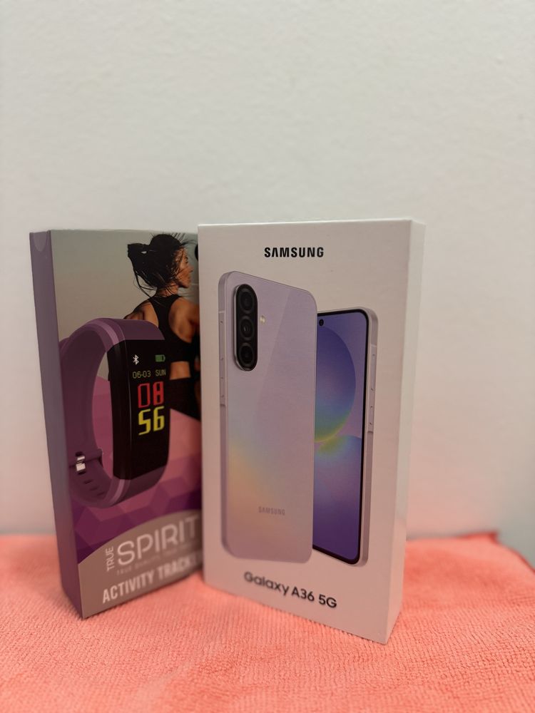 Samsung Galaxy A36 6GB/128GB Lavender + смарт фитнес часовник