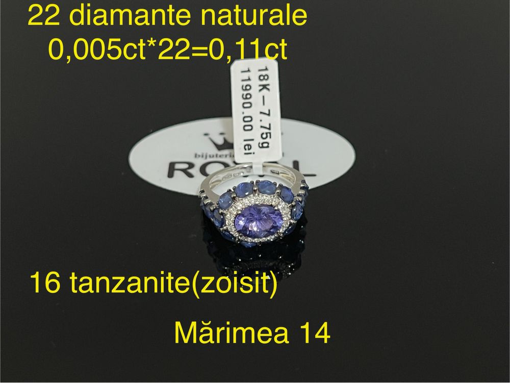 Bijuteria Royal CB : Inel dama aur 18k 7,75gr 22 diamante naturale