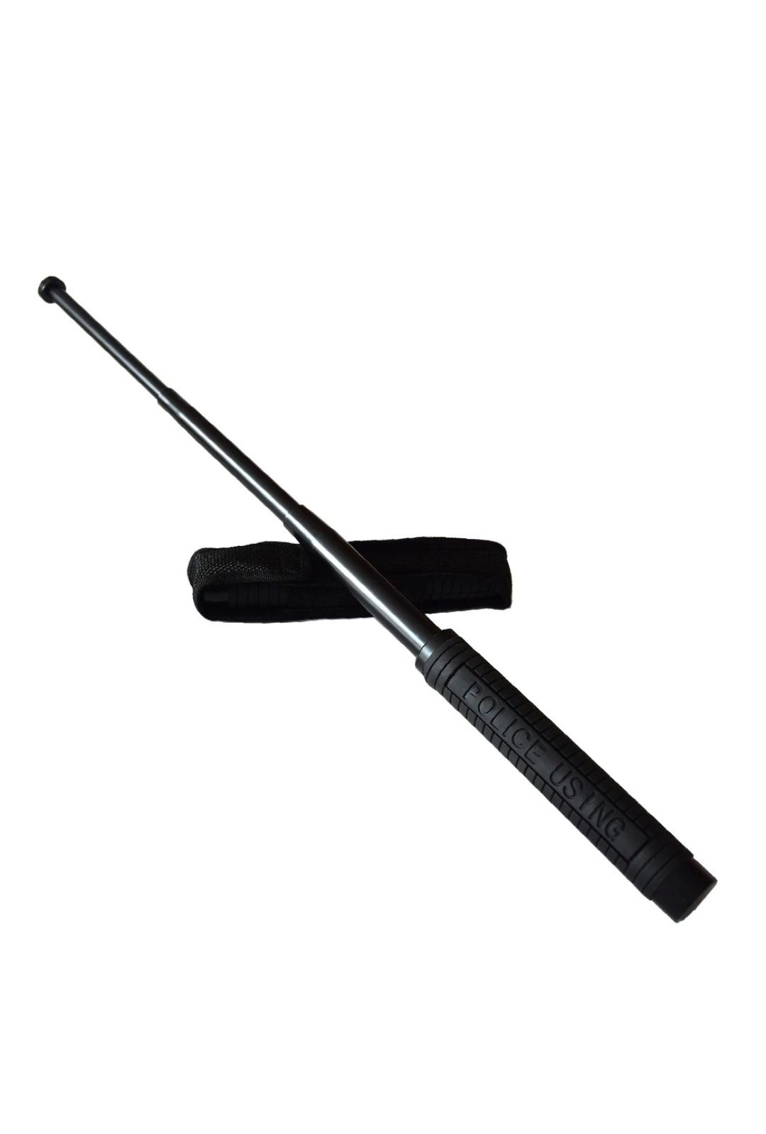 Baston telescopic negru 65 cm / model Police + Husa