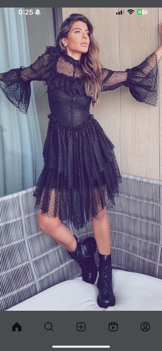 Дамска черна рокля