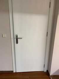 Интериорна врата, Бял 185х81х4см 2 броя