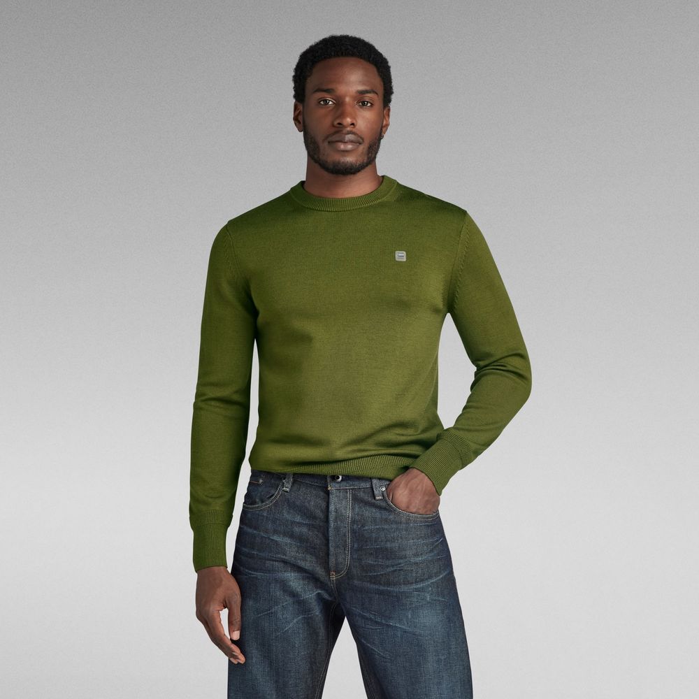 100% мерино вълна G-Star RAW Premium Core Sweater мъжки пуловер  S и М