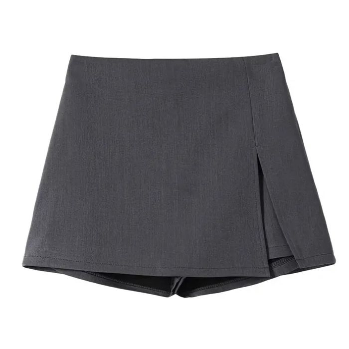 юбка с шортиками серая