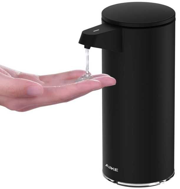 Dispenser sapun lichid AIKE AK1333, 280 mL, senzor, USB, inox, negru