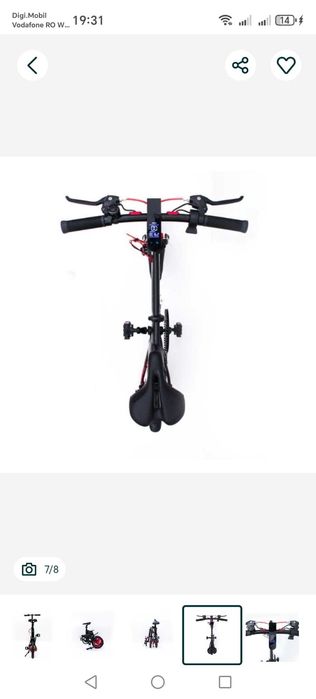 iVELO Bicicleta elec pliabila baterie LG LI-ion 7.8Ah 50km,bluetooth