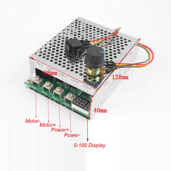PWM 100A variator turatie motor DC 10-55V, 5000W. Nou amabalat!