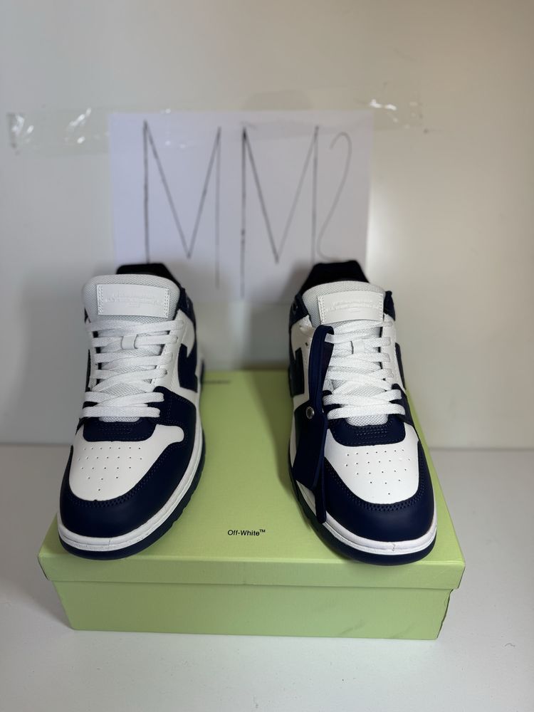 Adidasi Off-White Out Of Office Lace-Up Sneakers blue and white
