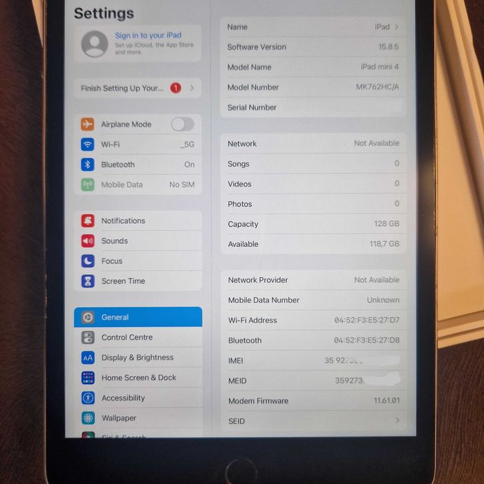 iPad mini 4 128 GB WiFi + 4G