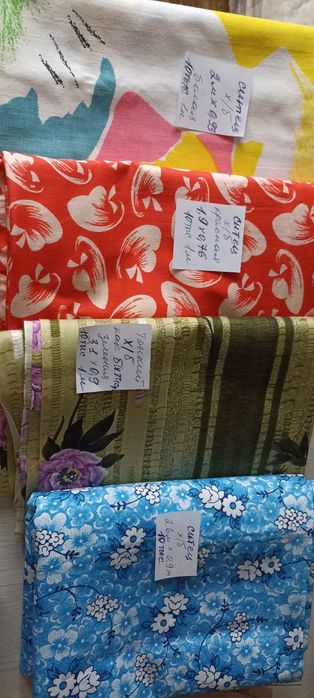 Ткани новые х/б, блузка, рубашки форма б/у