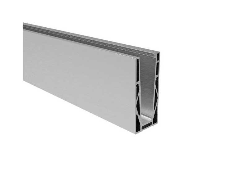 Profil Aluminiu Eloxat / Negru pentru Balustrada de Sticla + Fixare