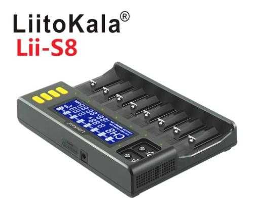 18650 Engineer LiitoKala Lii-S8 Професионално Зарядно 10Батерии Тестер