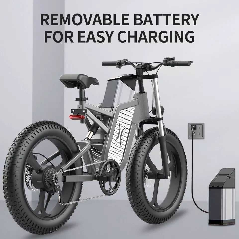 Bicicleta electrică enduro cu baterie detașabilă