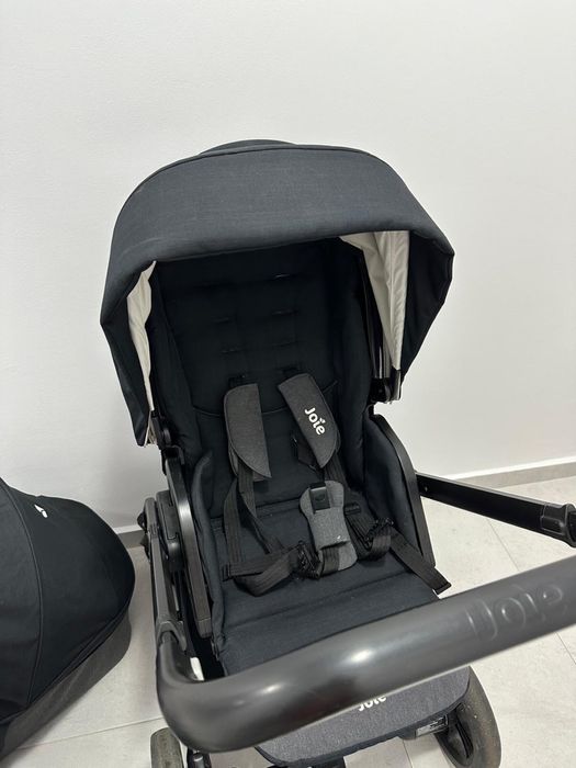 Cărucior 3 in 1 Joie Chrome + scoica i-Gemm