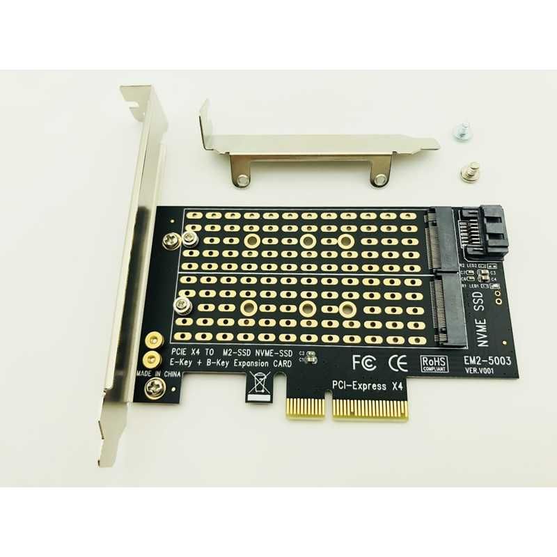 Adaptor dual M.2 NGFF / NVME la PCIE 4x cod E396