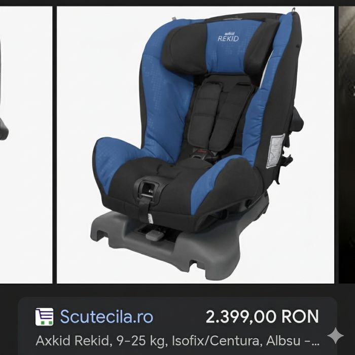 Axkid Rekid albastru isofix rear facing