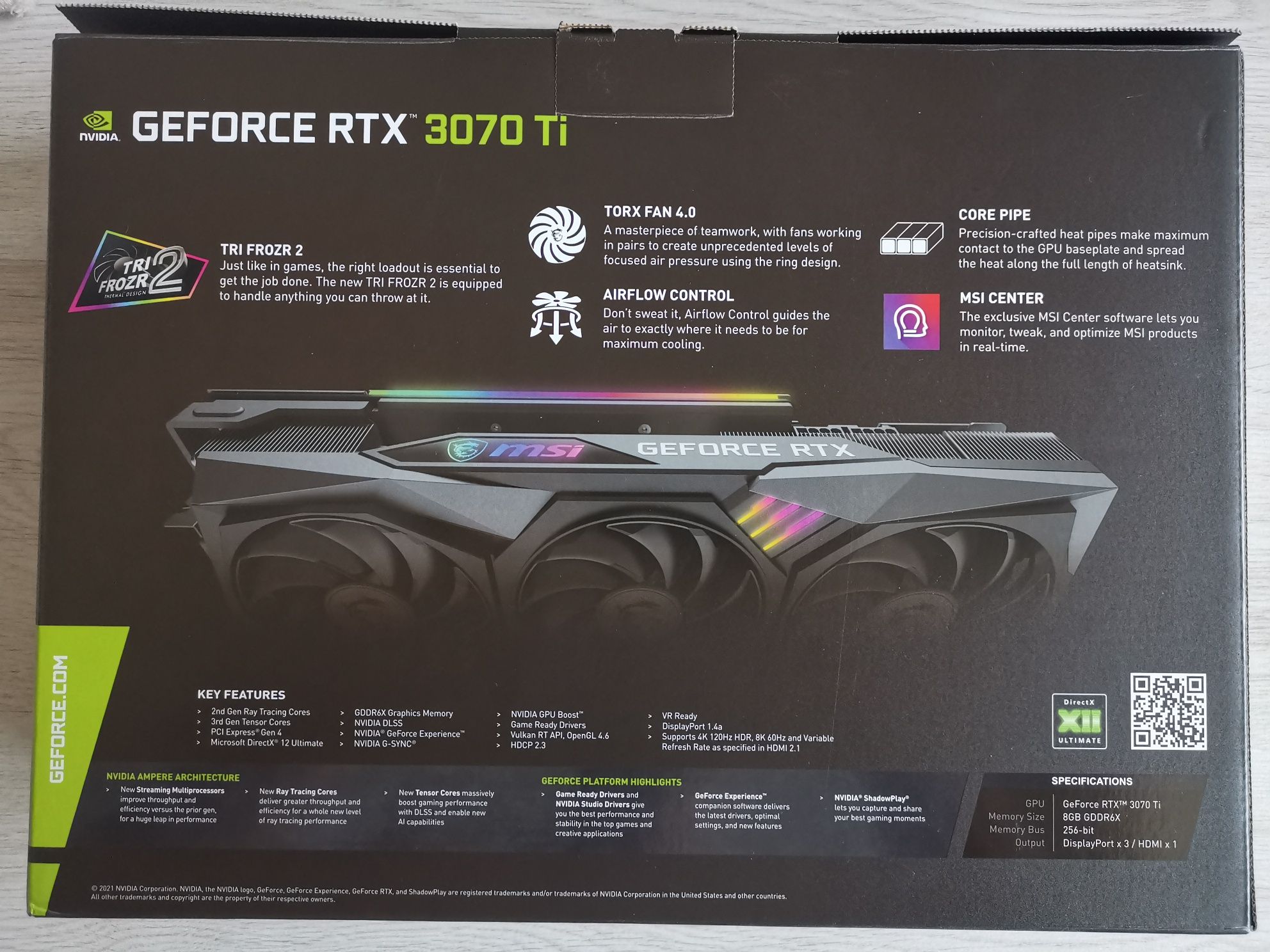 MSI RTX 3070TI  Gaming X Trio 8GB