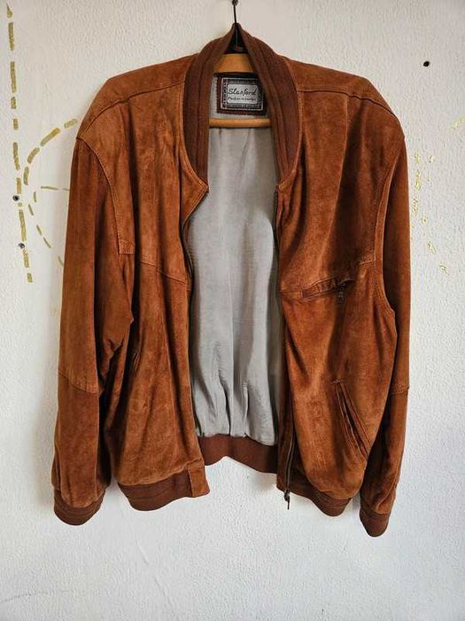 Jacheta Stanford de piele intoarsa L
