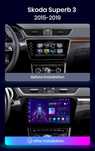 Navigatie android Skoda SUPERB 3 CarPlay AndroidAuto DSP SIM GPS USB