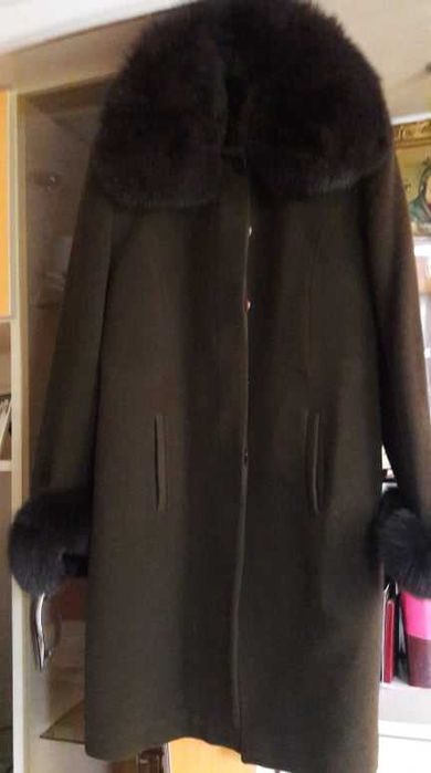 Palton maro dama, accesorii blana