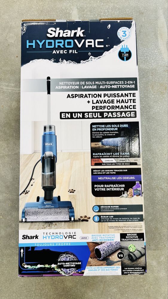 Aspirator cu fir Shark WD100EU, 220-240 v, 170 w, 50-60 hz, albastru