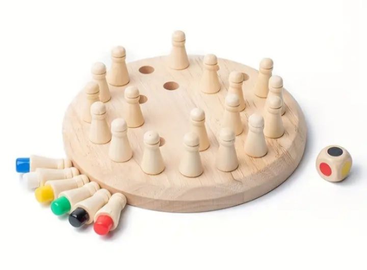 Дървена мемори игра за малки и големи.