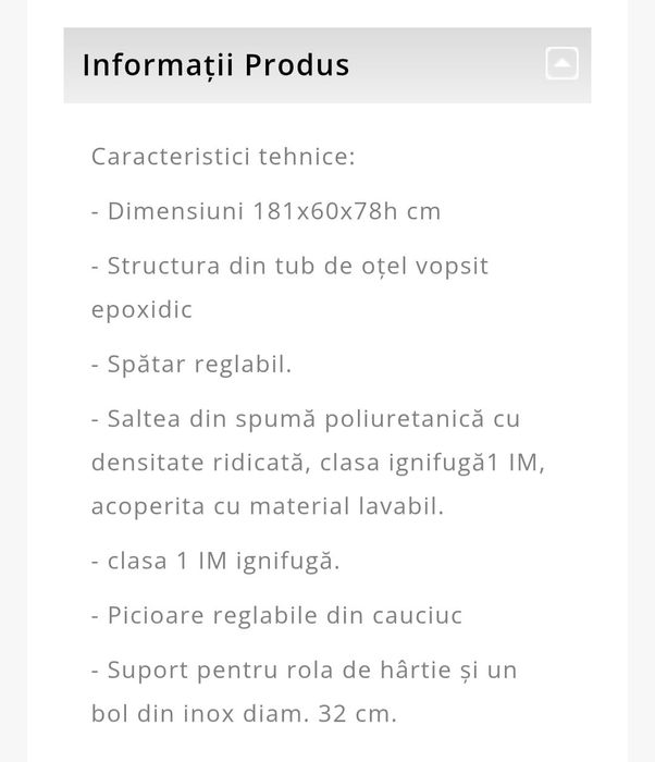 Canapea de examinare ginecologica