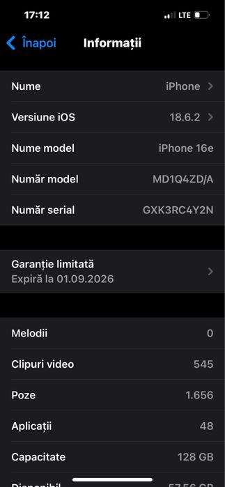 Vand iphone 16e folosit 1 luna Usor negociabil