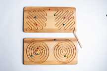 Jucarie Montessori din lemn - Set placa reversibila interemisferica