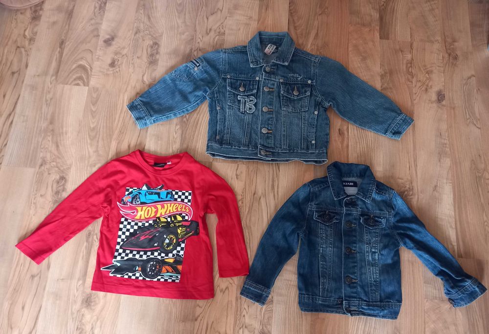 Лот дънкови якета и блуза за момче- 3-4 години