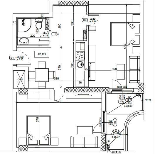 Продава се Тристаен апартамент в София, Студентски град - 105 кв.м за 2286 €/кв.м - Снимка #7