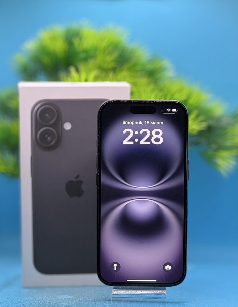 ГАРАНЦИОНЕН!!! Apple iPhone 16, 128GB, 5G, Black