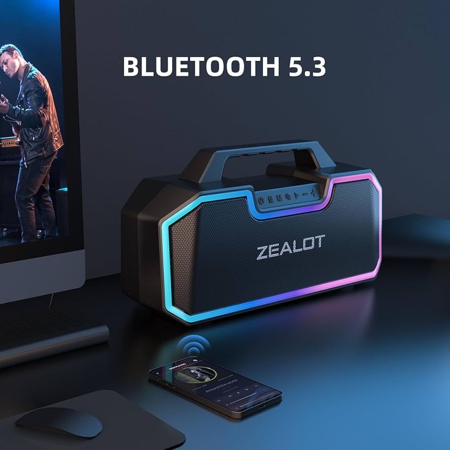 ZEALOT S57 Bluetooth тонколона, 80W преносима безжична IPX7