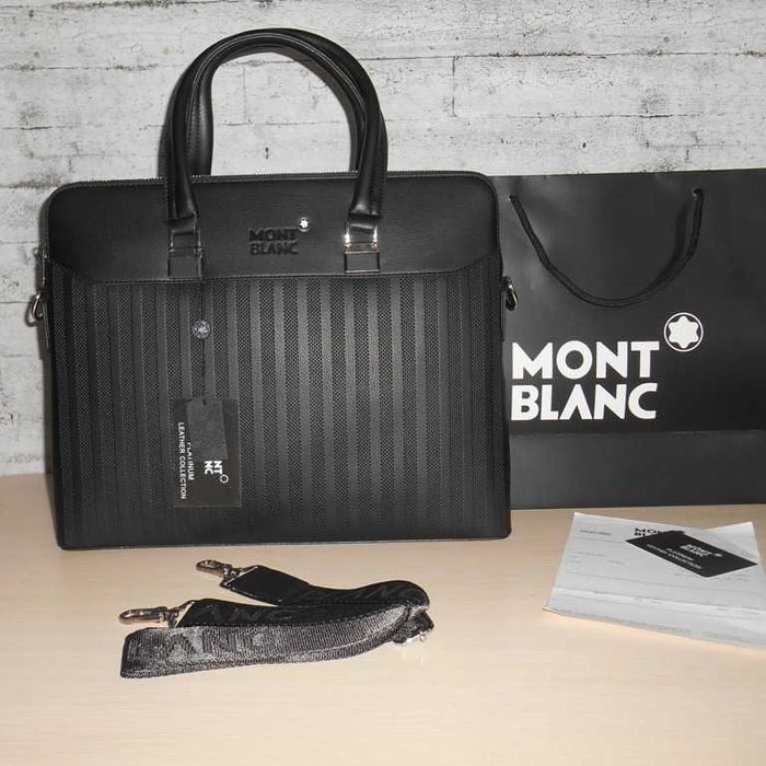 Geantă pentru bărbați servietă Mont Blanc, piele 0216