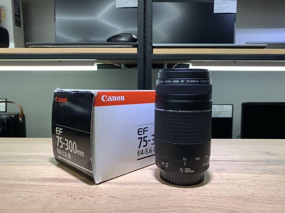 Объектив Canon EF 75-300 mm, f/4-5.6 III, отличное состояние,10898/А10