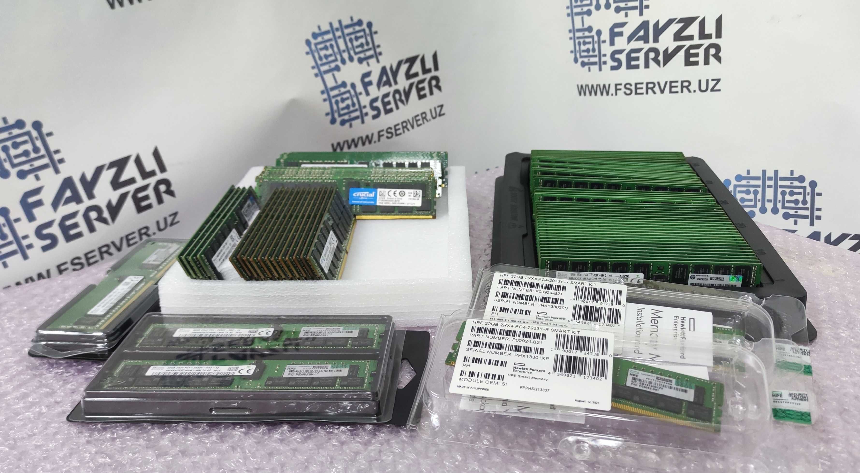 Оперативная память для сервера DDR3 DDR4 4GB 8GB 16Gb 32Gb ECC