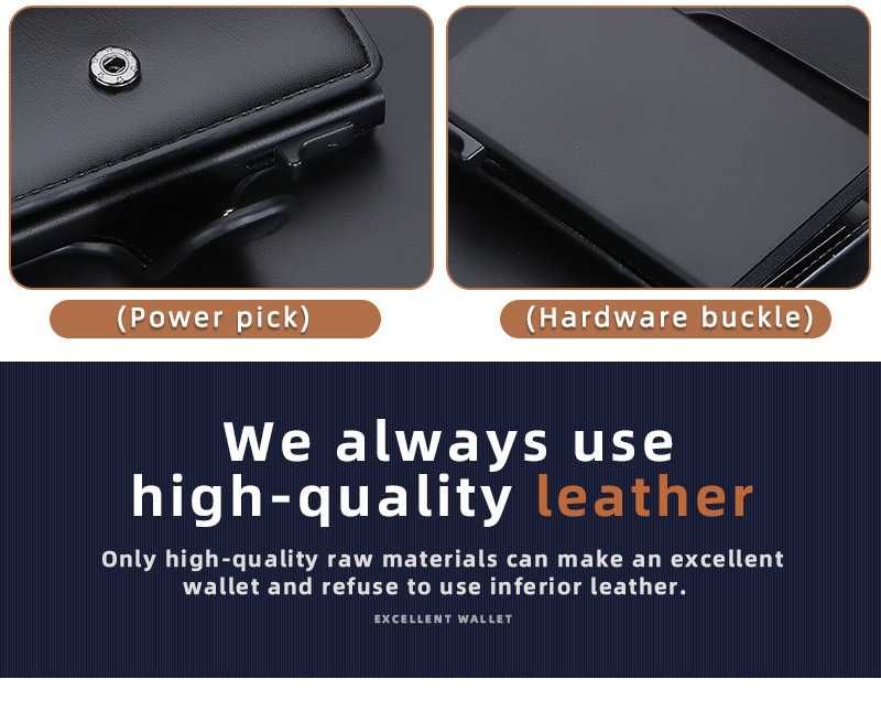 Портфейл с Rfid защита за кредитни ларти - картов държач